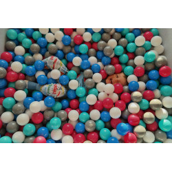 Piscina quadrata 120x120cm con 900 palline colorate